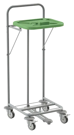 VK 80 - 1N vozík na třídění odpadu a prádla plast - VK - zelený